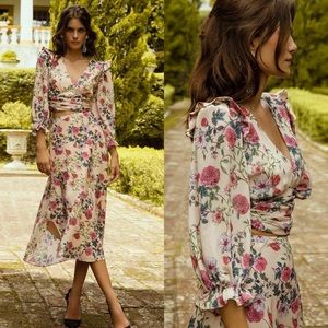 NWT Iorane Floral Two Piece Midi Set